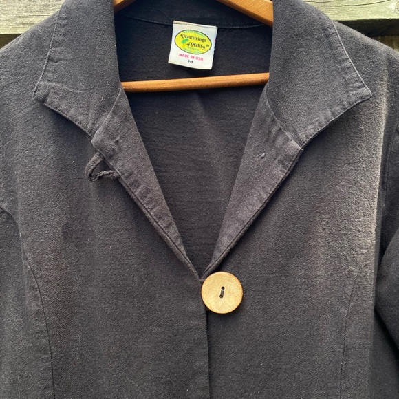 Amazing Drawstrings of Malibu black cotton chore coat— M - Picture 5 of 8